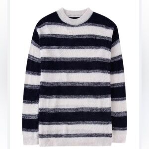 Zara Black and White Crew Neck Sweater